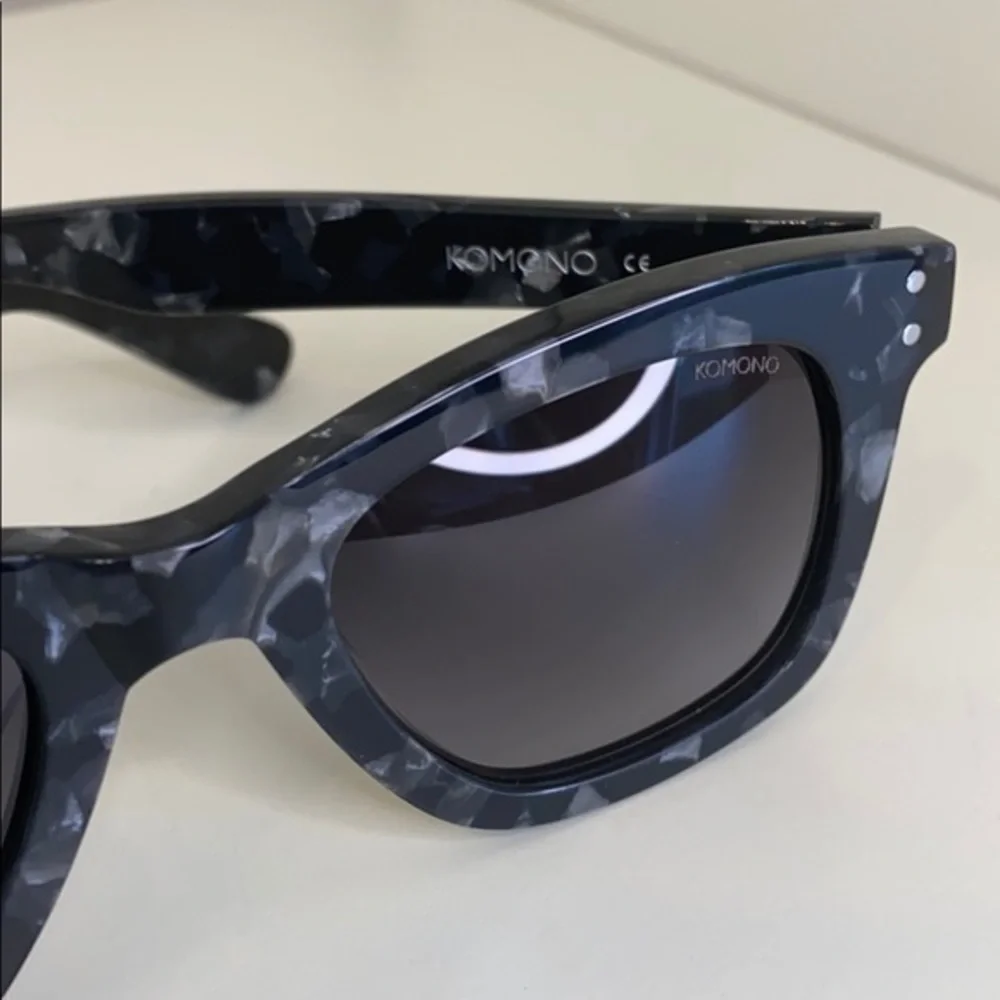 Komono sunglasses NEW Allen Black Marble wayfarer